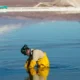 Producción de litio e una planta en el desierto de Atacama. Foto: DW.