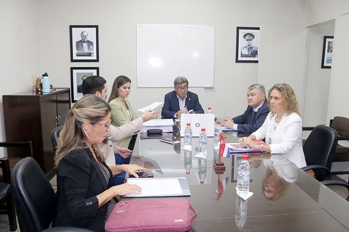 En reunión los integrantes de la Comisión de Asuntos Contitucionales de Diputados. Foto: Gentileza.