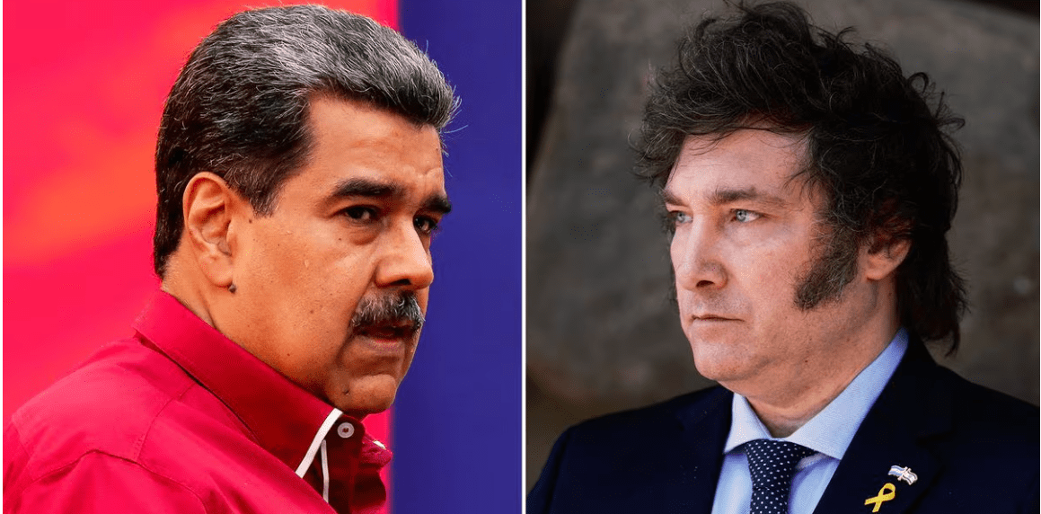 Nicolás Maduro y Javier Milei. Foto: El País.