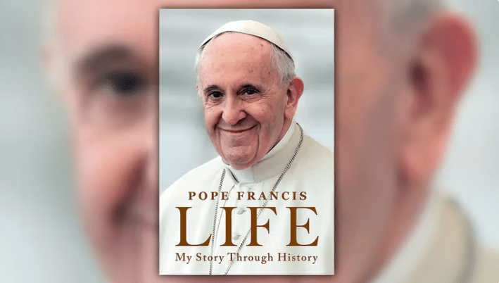 Libro sobre la biografía del Papa Francisco. Foto: Infobae.