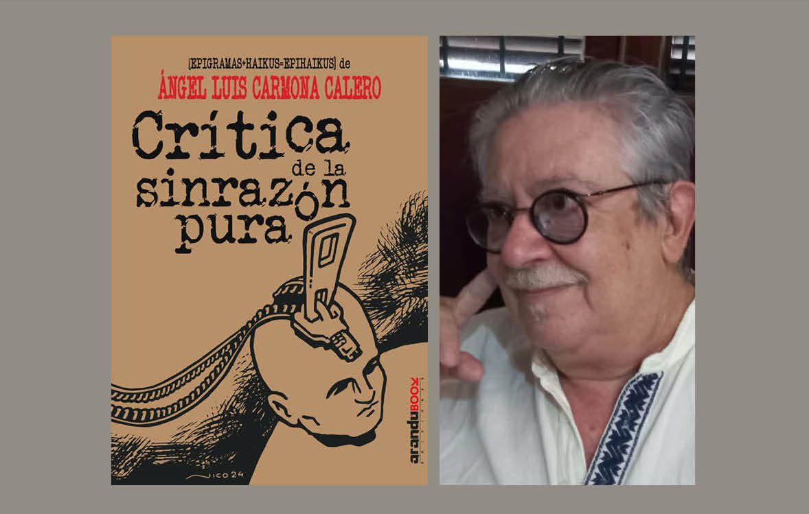 El autor y la portada del nuevo libro. Cortesía