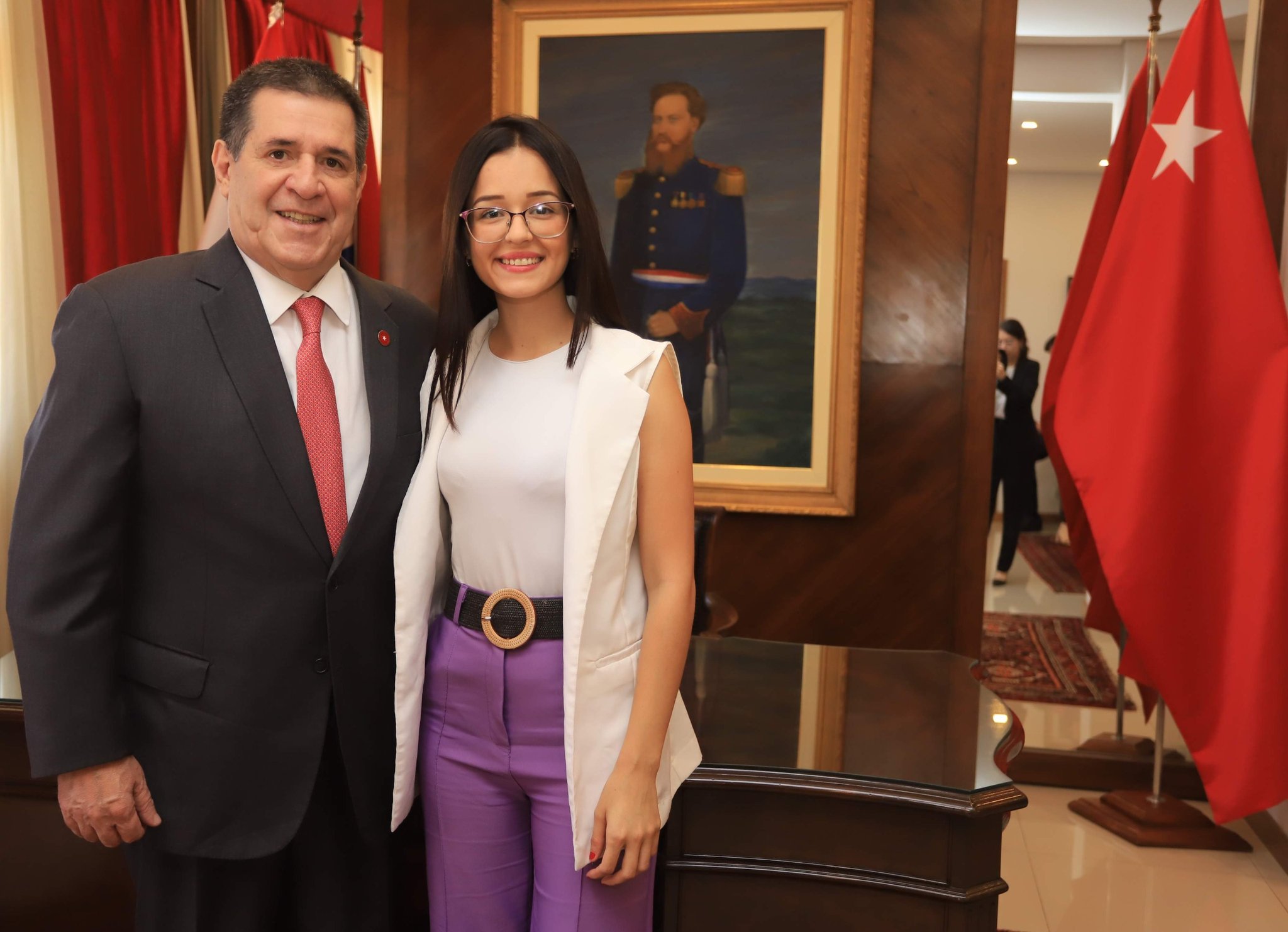 Horacio Cartes y Jacqueline Sachelaridi. Foto: Gentileza.