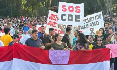 Manifestación en Ciudad del Este contra la inseguridad. Foto: Gentileza.