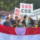 Manifestación en Ciudad del Este contra la inseguridad. Foto: Gentileza.