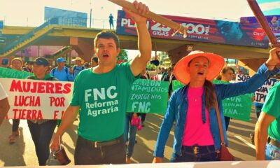 Manifestantes de la Federación Nacional Campesina. Foto Archivo FNC.