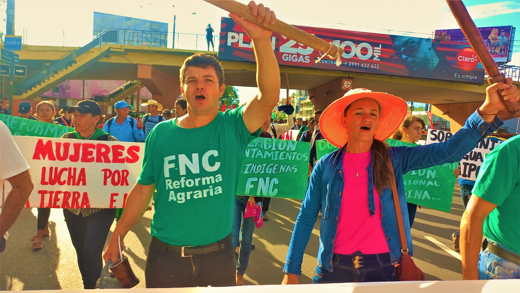 Manifestantes de la Federación Nacional Campesina. Foto Archivo FNC.