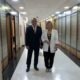 Los senadores colorados Basilio Núñez y Lilian Samaniego se reunieron ayer jueves. Foto: Francisca Pereira.