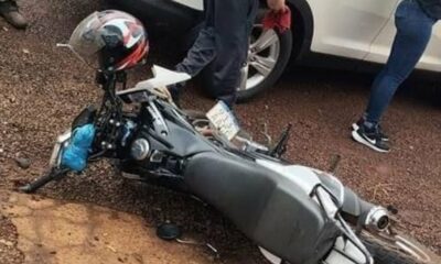 Bicicleta en la que se accidentó el hombre tras herir al menor. Foto: Gentileza.