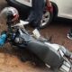 Bicicleta en la que se accidentó el hombre tras herir al menor. Foto: Gentileza.