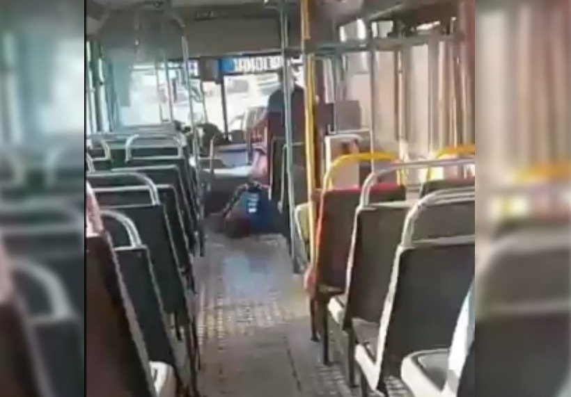 Hombre murió en el colectivo en Capiatá. Foto: Captura.