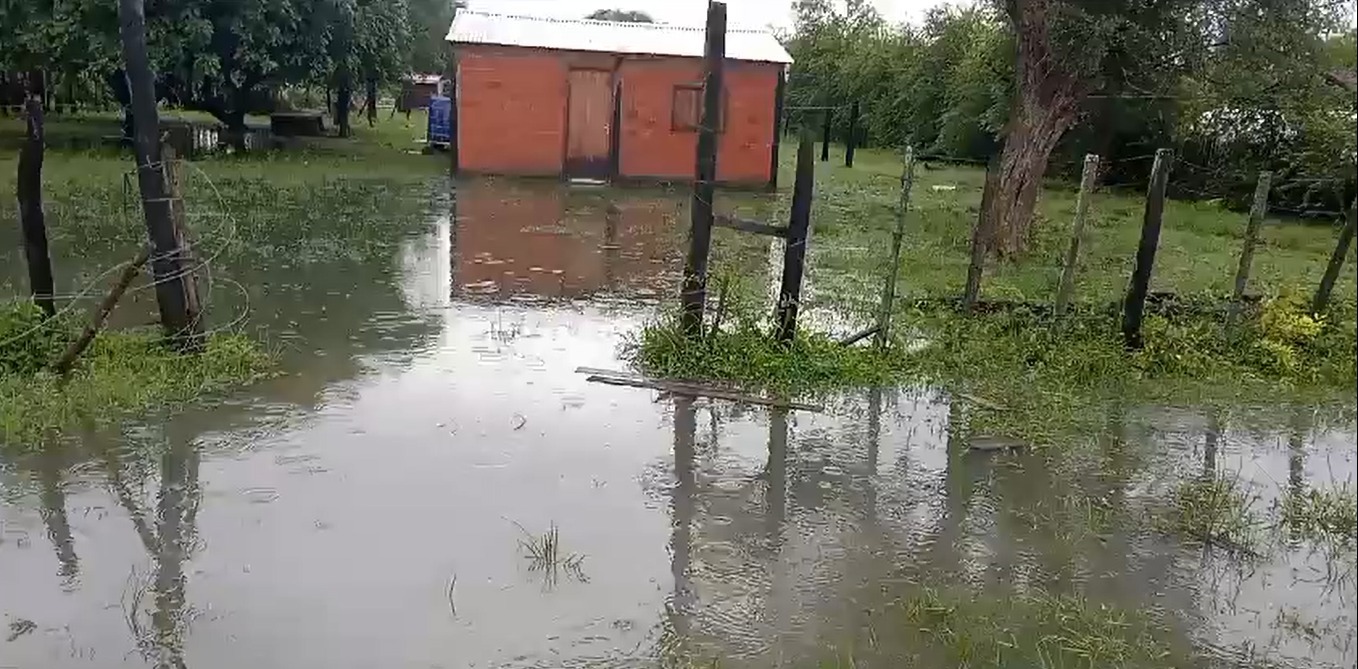 Inundaciones en Bahía Negra. Foto: Captura.