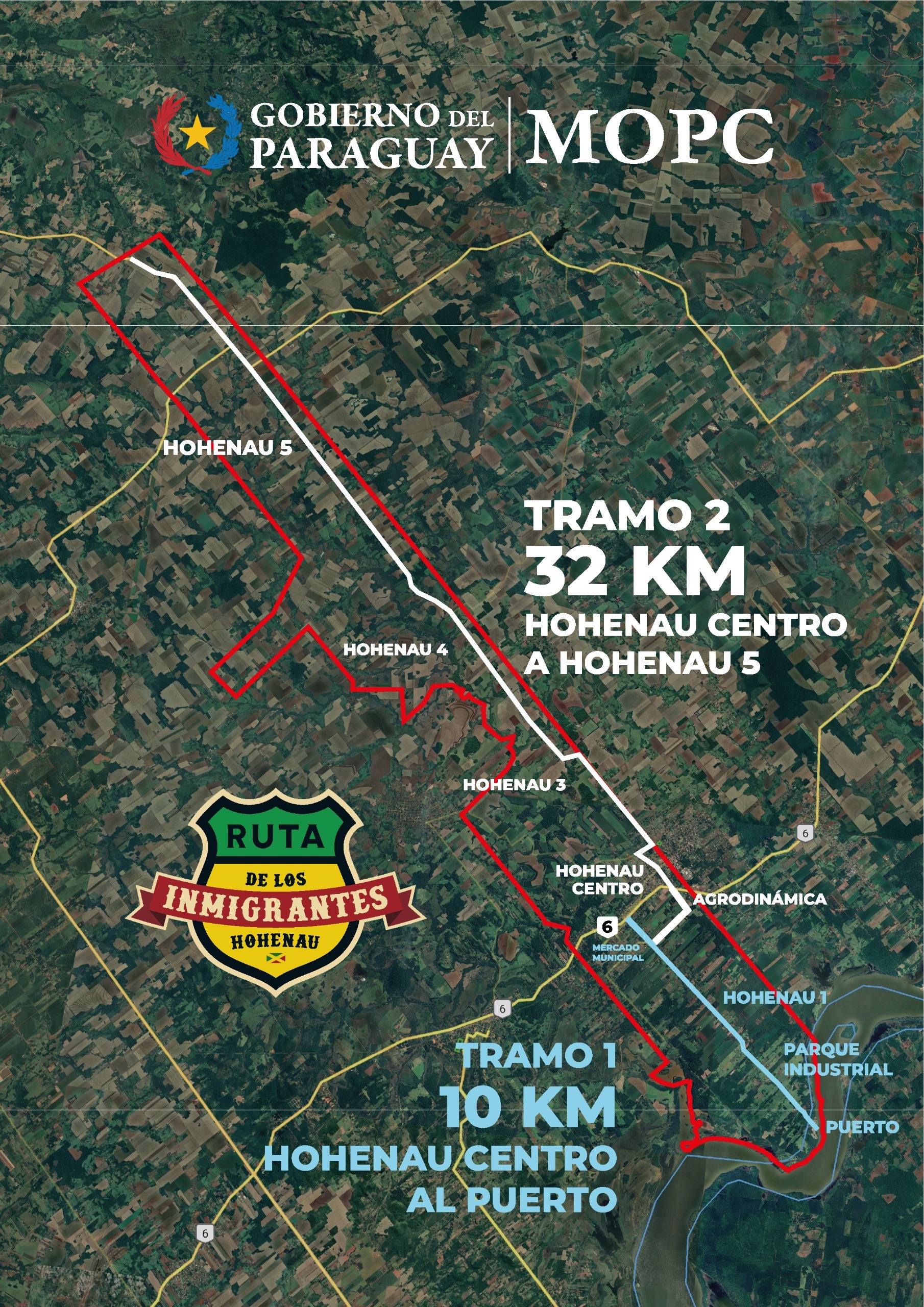 Ruta de los Inmigrantes en Itapúa. Foto: MOPC.