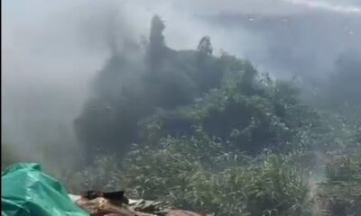 Focos de incendio en Asunción. Foto: Captura.