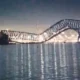 Un barco chocó contra el mayor puente de Baltimore. Foto:Captura.