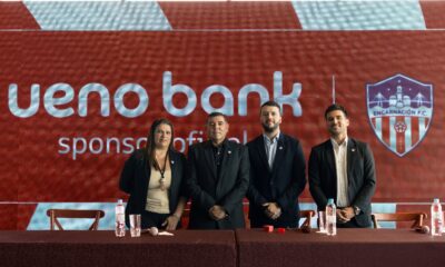 Acuerdo estratégico entre UENO BANK y Encarnación FC. Foto: Gentileza.