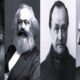 Hegel, Marx, Comte y Russell. Cuatro figuras prominentes para comprender la sociedad. Foto: Cortesía