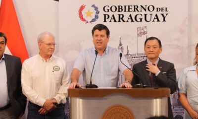 El titular del MIC, Javier Giménez, anunció de forma oficial la reducción de la tasa arancelaria para envíos de carne de cerdo al mercado asiático. Foto: Gentileza.