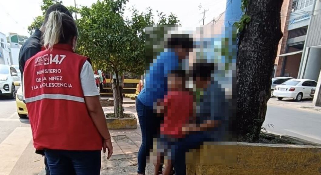 Asisten a niños y niñas en situación de calle. Foto: Ministerio de la Niñez y Adolescencia.