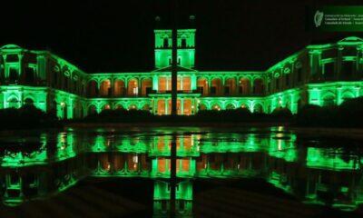 El Palacio de López, uno de los edificios del casco histórico de Asunción que se encenderá de verde este domingo. Foto: Gentileza.