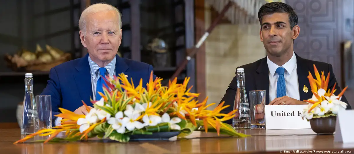 Joe Biden y Rishi Sunak. Foto: DW