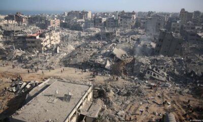 Destrucción en el área que rodea el hospital Al Shifa. Foto: DW.