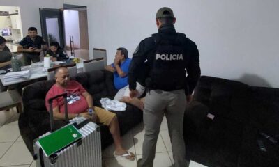 Momento de la detención de Víctor Sanabria Oporto, exintendente de Belén, procesado por la supuesta comisión del hecho punible de tráfico de cocaína. Foto: Gentileza.