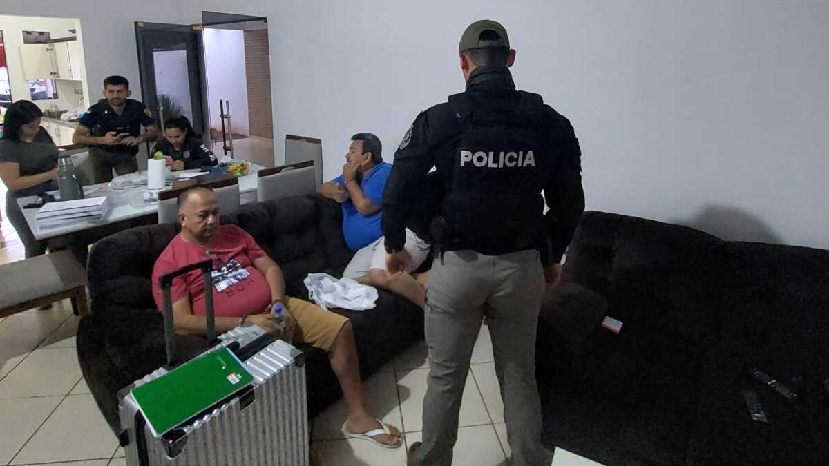 Momento de la detención de Víctor Sanabria Oporto, exintendente de Belén, procesado por la supuesta comisión del hecho punible de tráfico de cocaína. Foto: Gentileza.