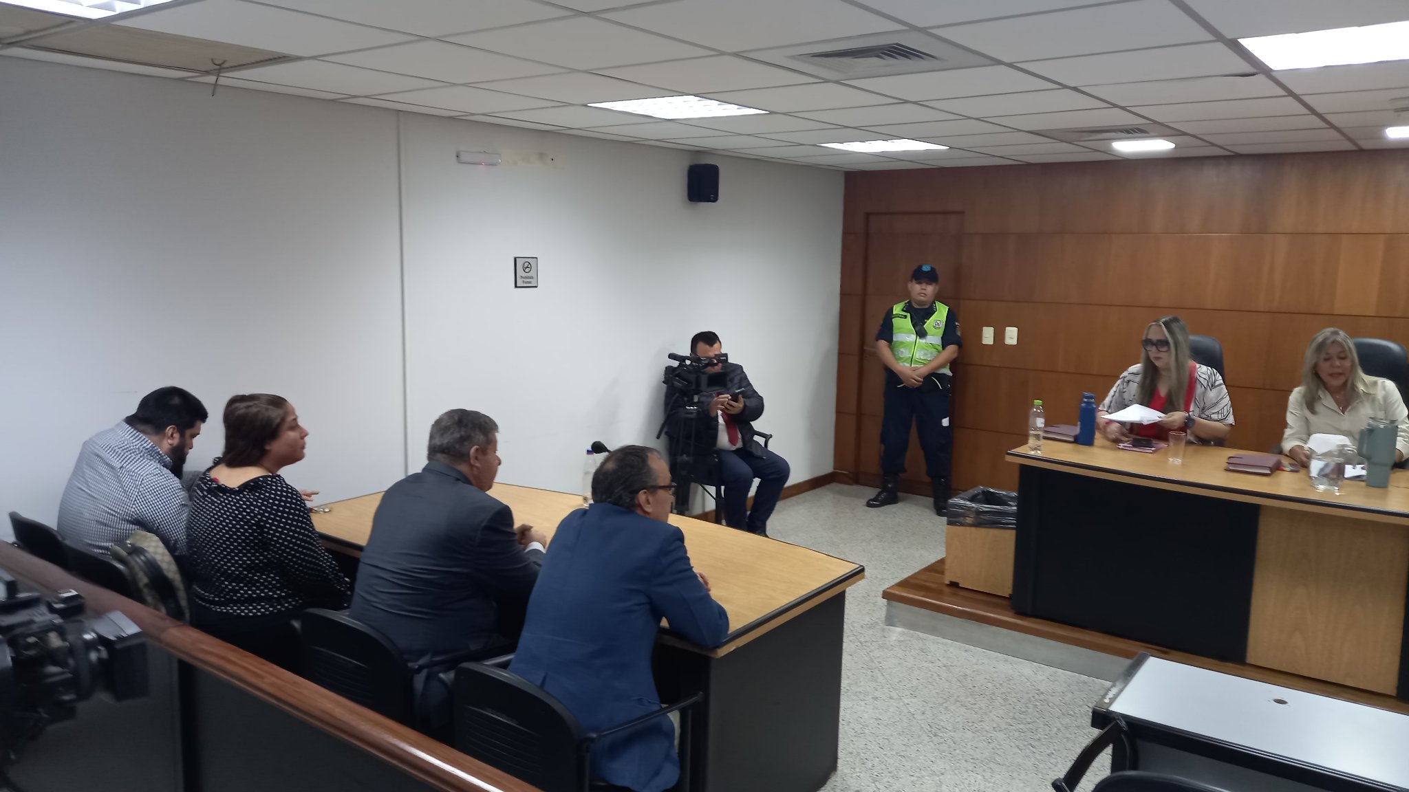 Tribunal de Sentencia que juzgó a Patricia Samudio y su esposo. Foto: @Raulramirezpy