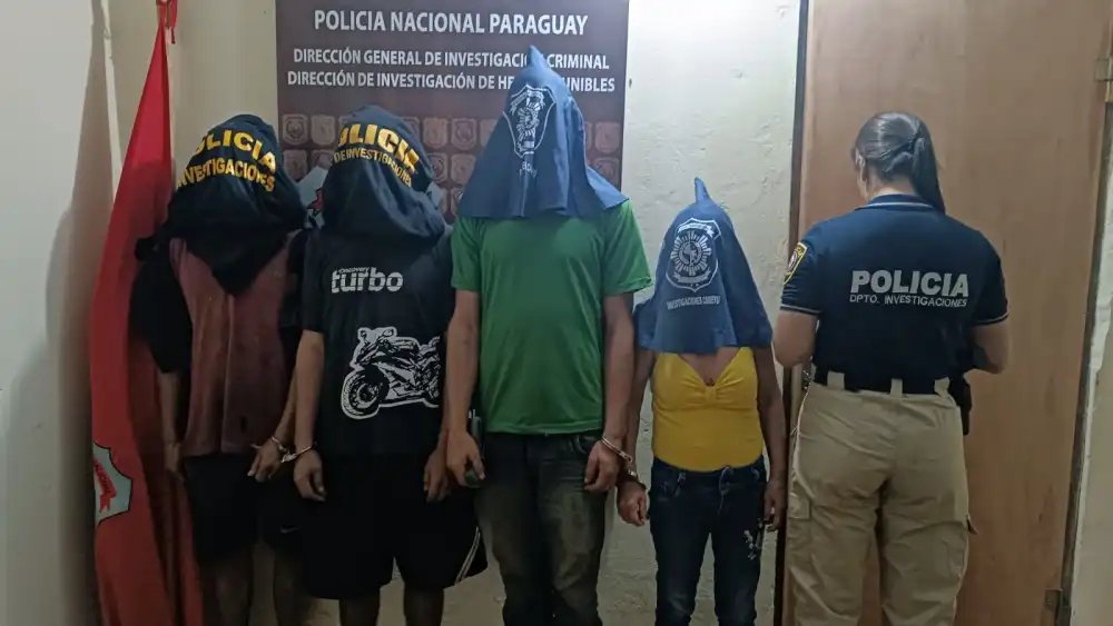 Por el caso se detuvo a cuatro personas. Foto: Policía Nacional.