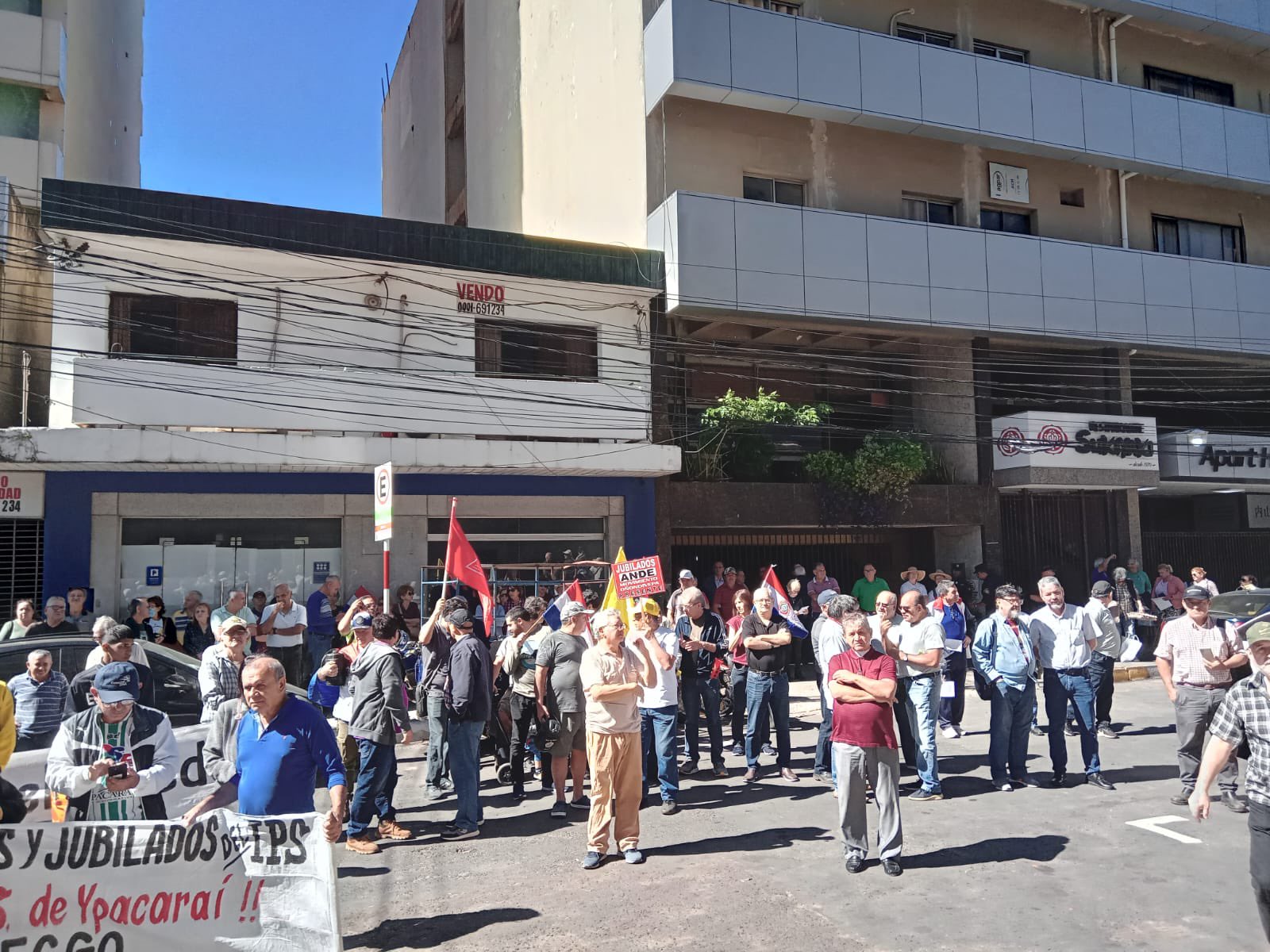 Marcha de trabajadores. Foto: Acción Sindical Clasista.