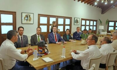 Santiago Peña durante la reunión con Comité del Senado de EE.UU. Foto: Presidencia.