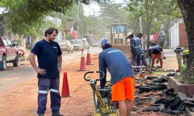 Reparación de cañerías obsoletas. Foto: ESSAP.