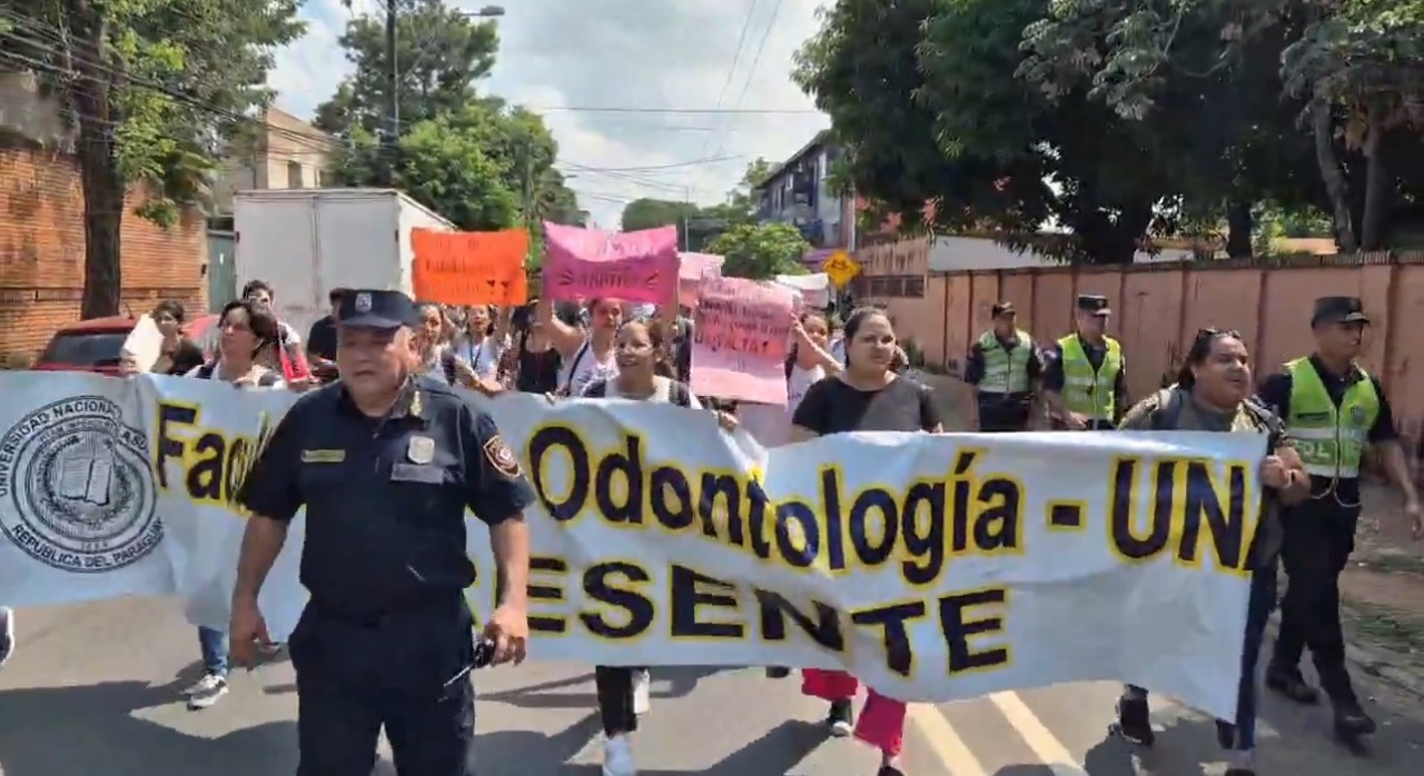 Estudiantes en protesta. Foto: Captura.