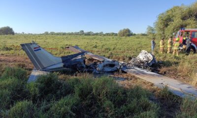 Accidente aéreo en Loma Plata, Boquerón. Foto: Policía Nacional.