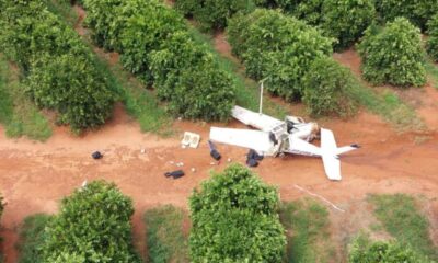 La narcoavioneta realizó aterrizaje forzoso. Foto: Gentileza.