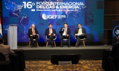 El ministro de Industria y Comercio, Javier Giménez, en el Foro de Gas y Energía. Foto: Gentileza.