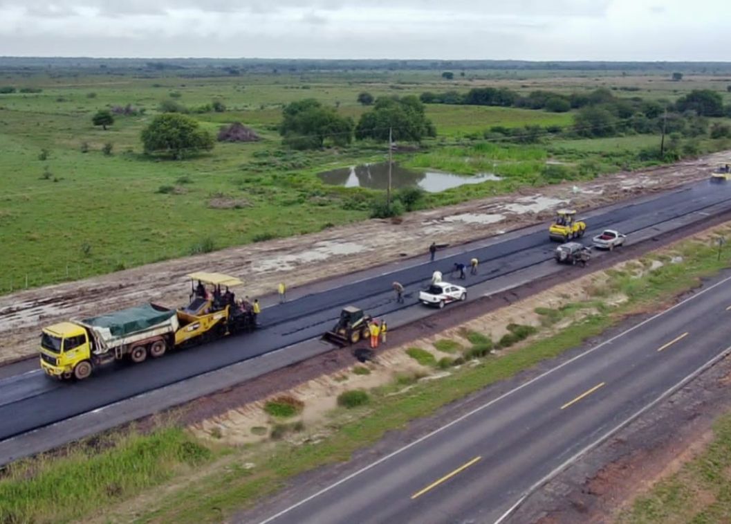 Obras de la ruta PY09. Foto: MOPC.