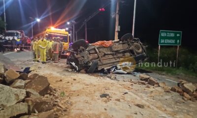 El fatal accidente ocurrió aproximadamente a las 20:30 de este martes. Foto: Ñandutí.