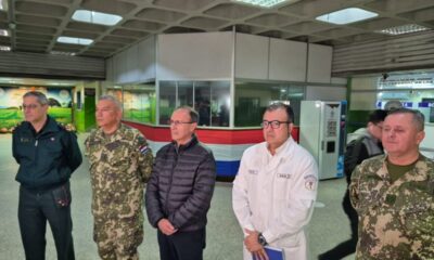 Conferencia de presa en el Hospital Militar. Foto: Gentileza.