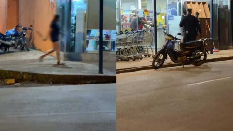 Niña de 13 años al momento de ir al salón comercial donde se encontraba la madre. Foto: Captura de pantalla.