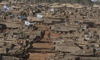 ropas israelíes concentradas cerca de la frontera con Gaza, en el sur de Israel.Imagen: Abis Sultan/EPA/DW