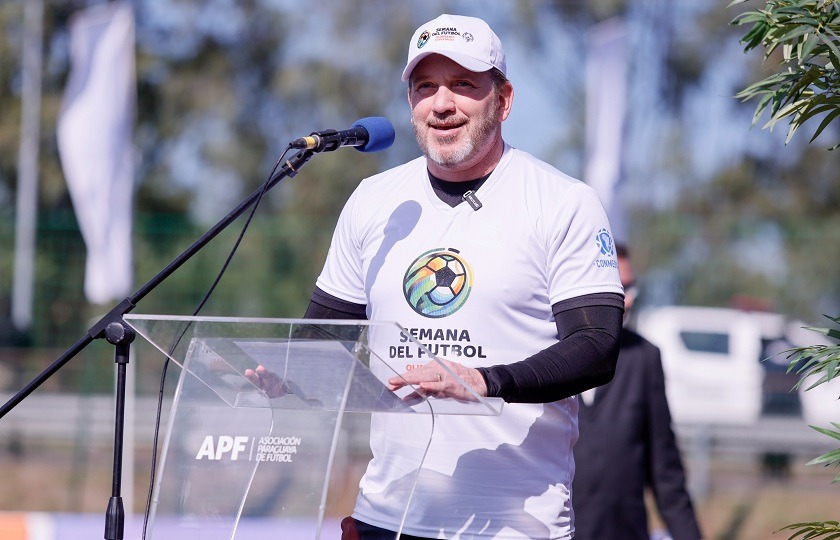 Alejandro Domínguez, presidente de la Confederación Sudamericana de Fútbol (Conmebol). Foto: @CONMEBOL.