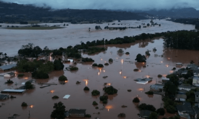 Inundación en Río Grande del Sur, Brasil. Foto: Captura de pantalla.