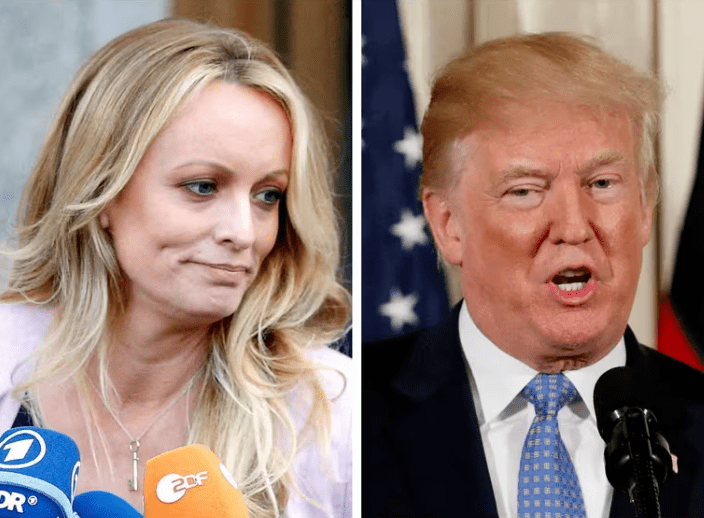 Stormy Daniels y Donald Trump. Foto: Infobae.