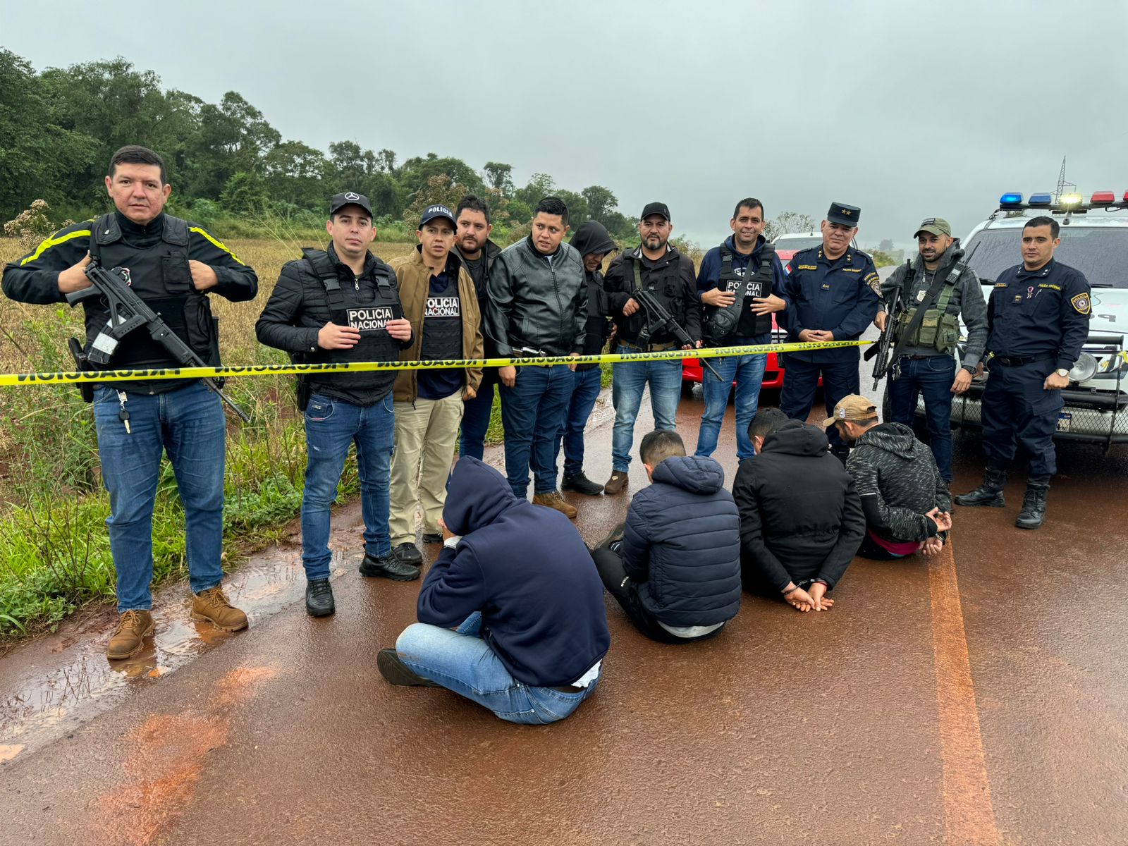 Operativo Policial en Alto Paraná. Foto: Gentileza.