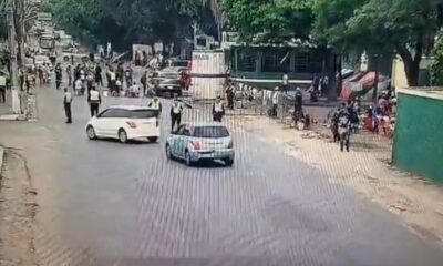 Bloqueos sobre la avenida Artigas. Foto: Captura.