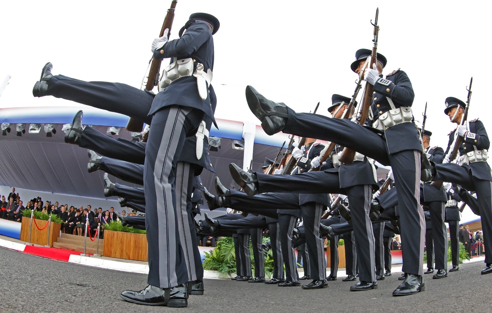 Desfile policial por festejo del Día de la Independencia. Foto: Gentileza.