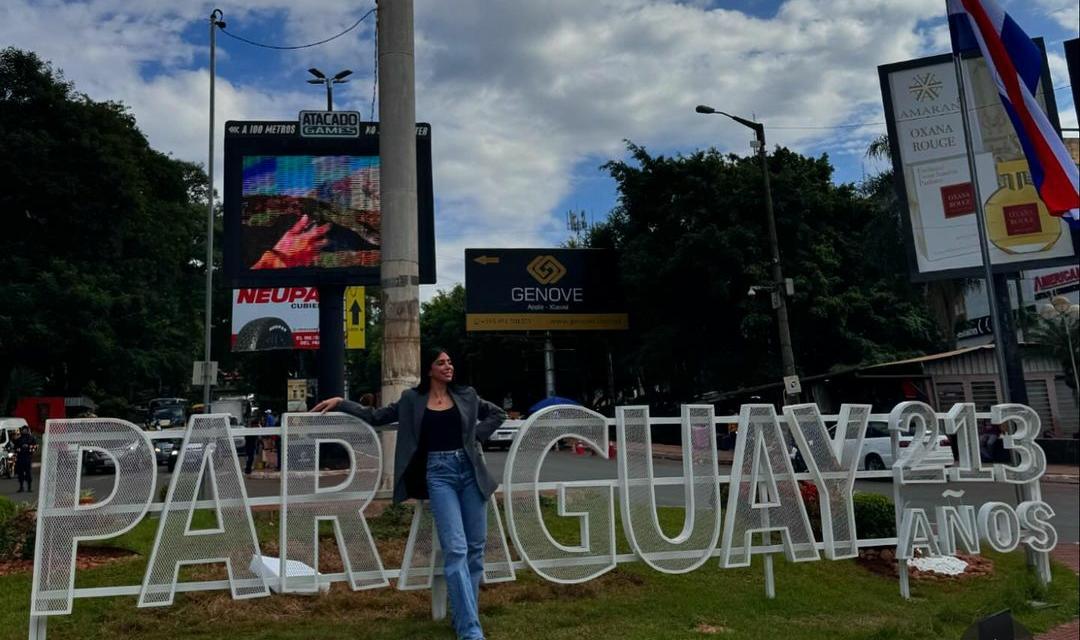 La influencer agradeció l calidez de Paraguay. Foto: Captura.