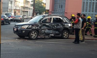 Accidente en el centro de Asunción. Foto: El Nacional.