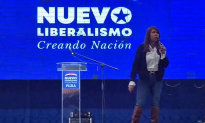 Celeste Amarilla en el lanzamiento del movimiento Nuevo Liberalismo. Foto: Captura Ñandutí.